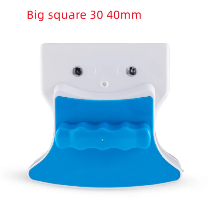 White and blue device with 'Big square 30 40mm' text on a white background