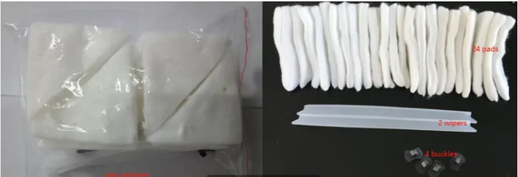Packaged white sticks with a clear plastic bag and additional sticks on a black background.